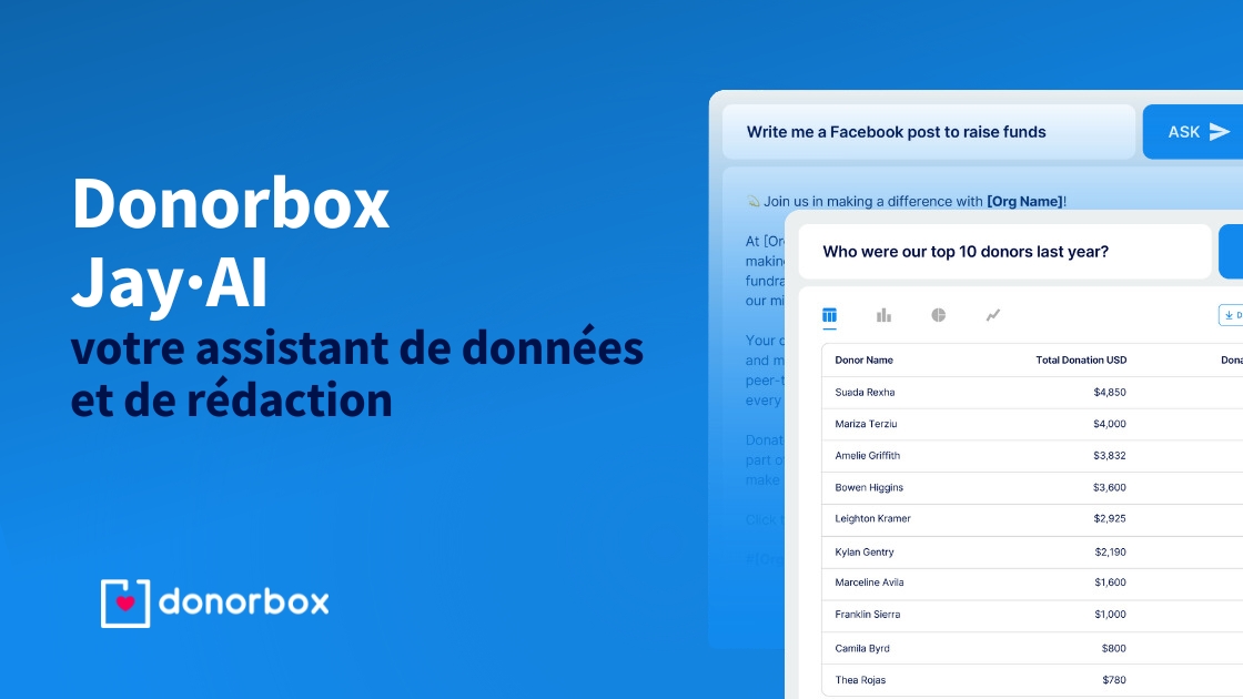 Donorbox Jay·AI : votre assistant de données et de rédaction