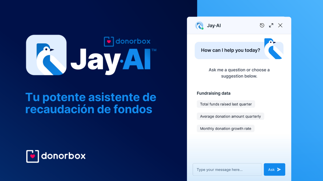 Donorbox Jay·AI : tu potente asistente de recaudación de fondos