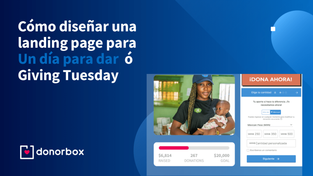 Landing page para Giving Tuesday o Un día para dar