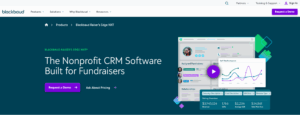 Screenshot of Blackbaud Raiser's Edge Homepage