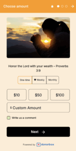 Donorbox church donation form