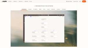 Screenshot of Zapier's home page 