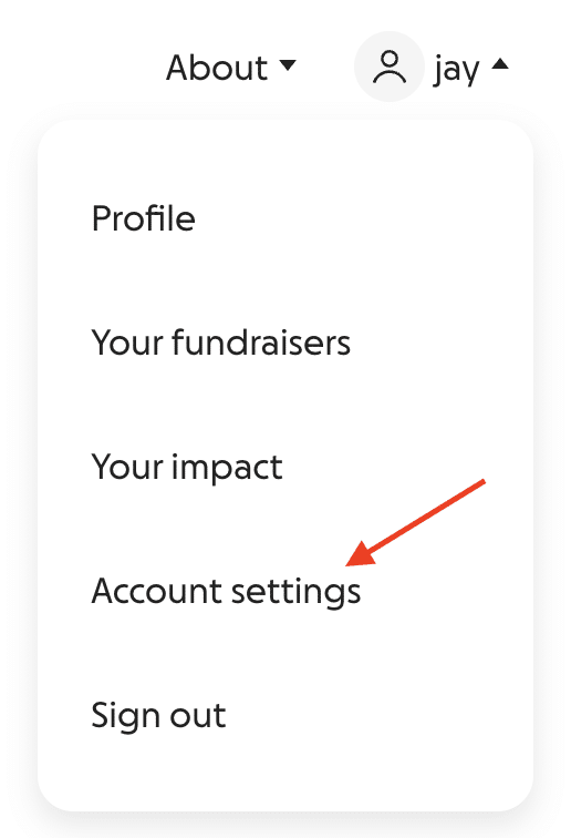 Screenshot demonstrating how to cancel your GoFundMe account