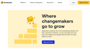 Givebutter Homepage