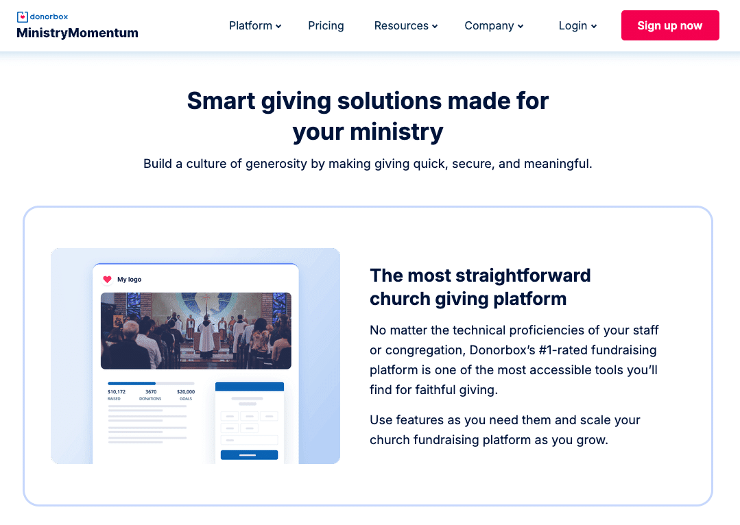 Donorbox MinistryMomentum Banner